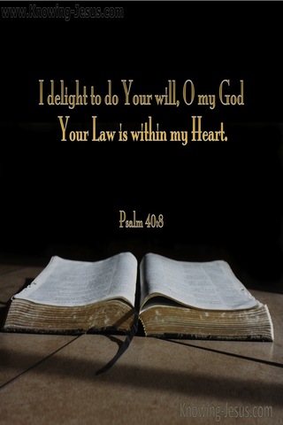 Psalm 40:8 I Delight To Do Your Will (gold)